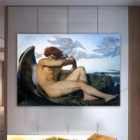 Alexandre Cabanel Düşmüş Melek Kanvas Tablo