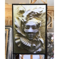 3D Kadın Çerçeveli Tablo
