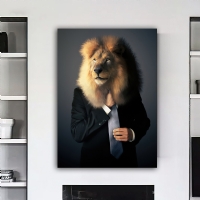 Aslan Adam Kanvas Tablo