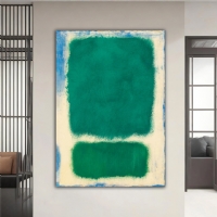 Mavi & Bej Soyut Kanvas Tablo