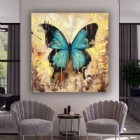 Soyut Kelebek Kanvas Tablo