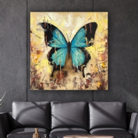 Soyut Kelebek Kanvas Tablo