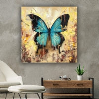 Soyut Kelebek Kanvas Tablo