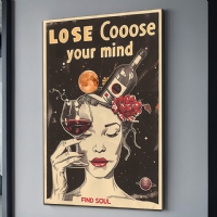 Lose Cooose Your Mind Find Soul Vintage Poster Kanvas Tablo